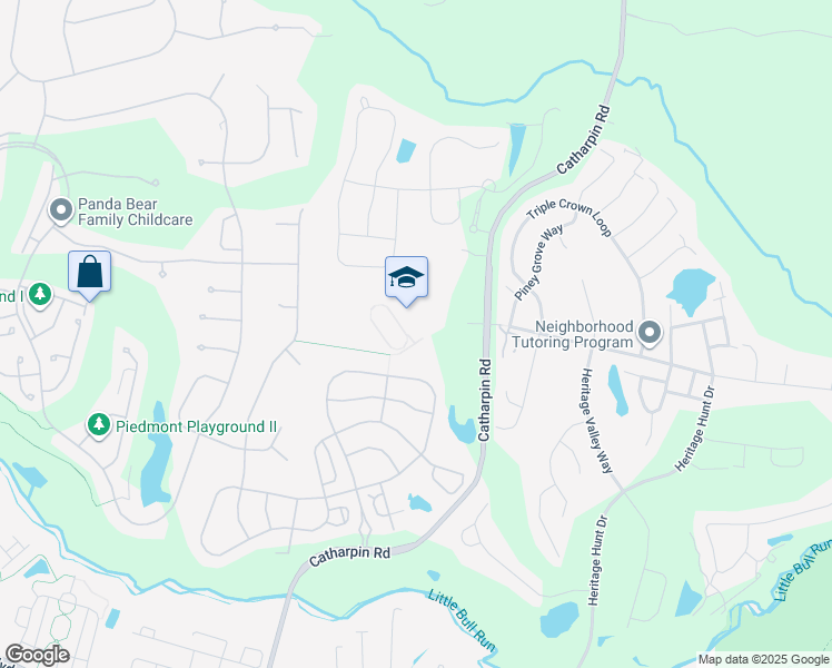 map of restaurants, bars, coffee shops, grocery stores, and more near 6308 Catharpin Road in Gainesville