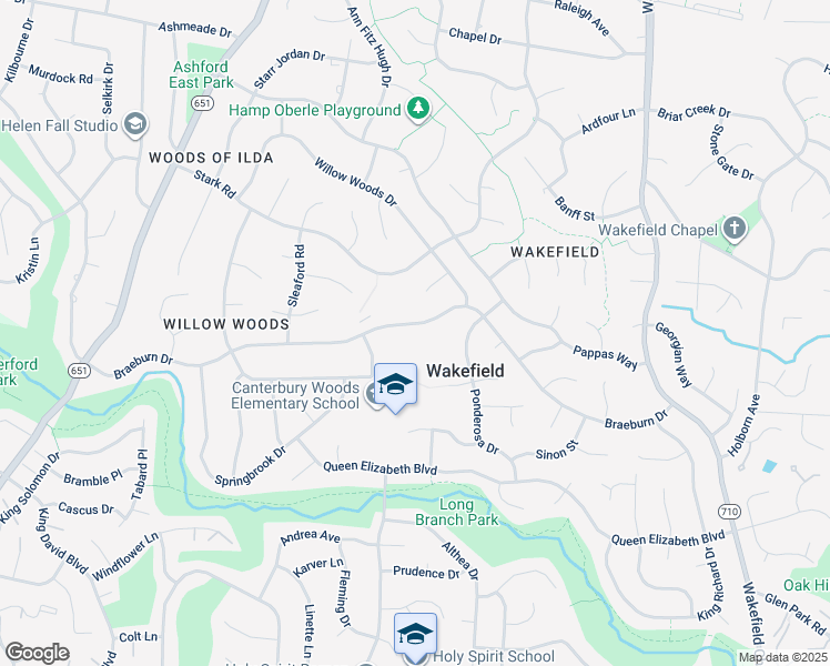map of restaurants, bars, coffee shops, grocery stores, and more near 8717 Braeburn Drive in Annandale
