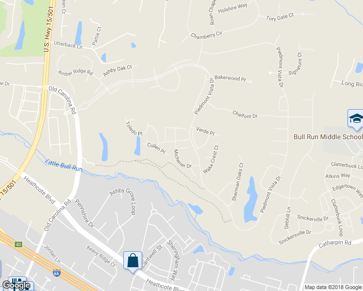 map of restaurants, bars, coffee shops, grocery stores, and more near 14966 Paloma Court in Haymarket
