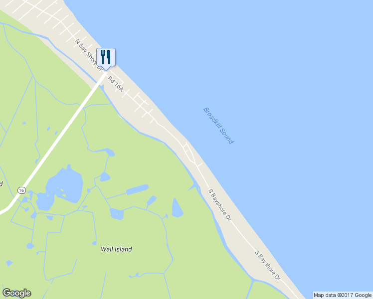 map of restaurants, bars, coffee shops, grocery stores, and more near 1106 South Bayshore Drive in Milton