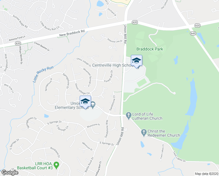 map of restaurants, bars, coffee shops, grocery stores, and more near 13605 Moss Glen Road in Clifton