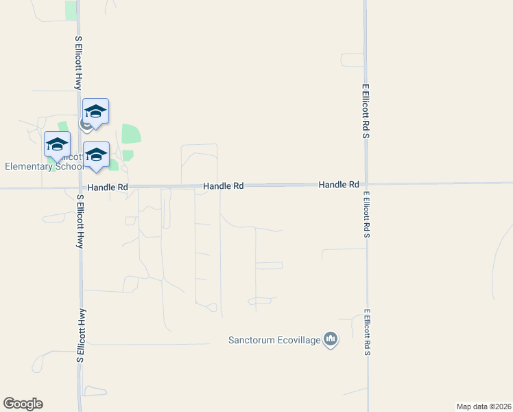 map of restaurants, bars, coffee shops, grocery stores, and more near 24405 Handle Road in Calhan