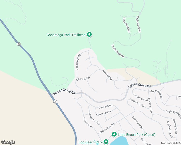 map of restaurants, bars, coffee shops, grocery stores, and more near 17825 Deer Hill Road in Hidden Valley Lake