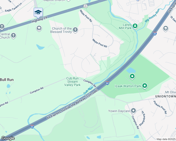 map of restaurants, bars, coffee shops, grocery stores, and more near 6741 Jade Post Lane in Centreville