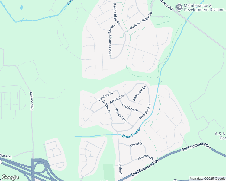 map of restaurants, bars, coffee shops, grocery stores, and more near 11110 Cranford Drive in Upper Marlboro