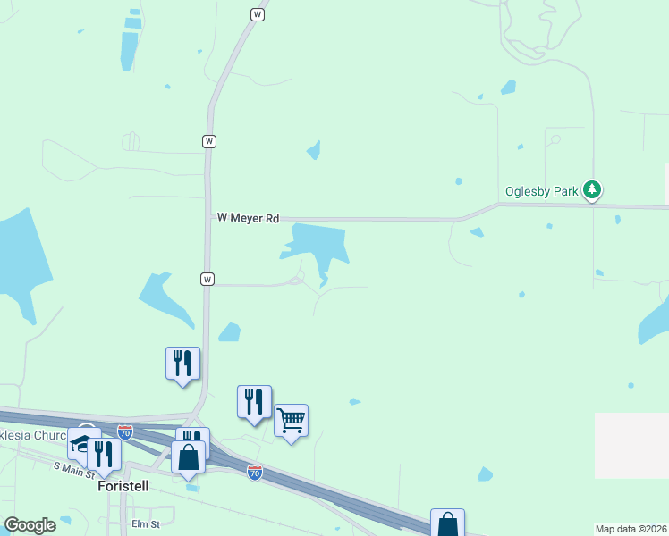 map of restaurants, bars, coffee shops, grocery stores, and more near 3007 Sharron Drive in Foristell
