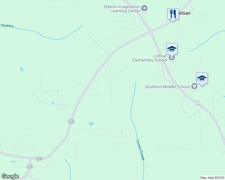 map of restaurants, bars, coffee shops, grocery stores, and more near 5149 Moreland Lane in Lothian