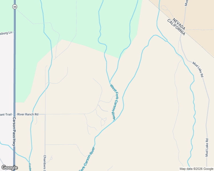 map of restaurants, bars, coffee shops, grocery stores, and more near 827 River Ranch Road in Markleeville