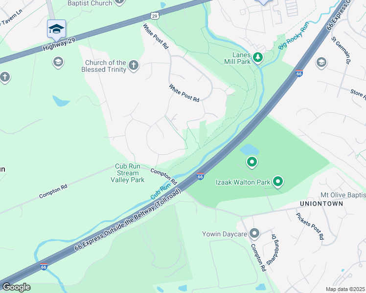 map of restaurants, bars, coffee shops, grocery stores, and more near 6751 Jade Post Lane in Centreville
