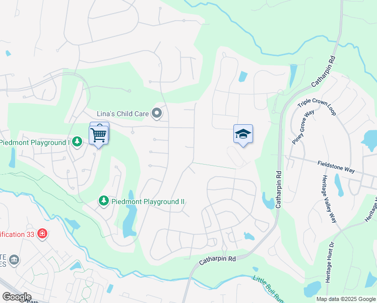 map of restaurants, bars, coffee shops, grocery stores, and more near 14151 Harclief Court in Haymarket