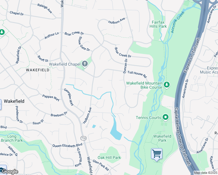 map of restaurants, bars, coffee shops, grocery stores, and more near 4616 Quarter Charge Drive in Annandale