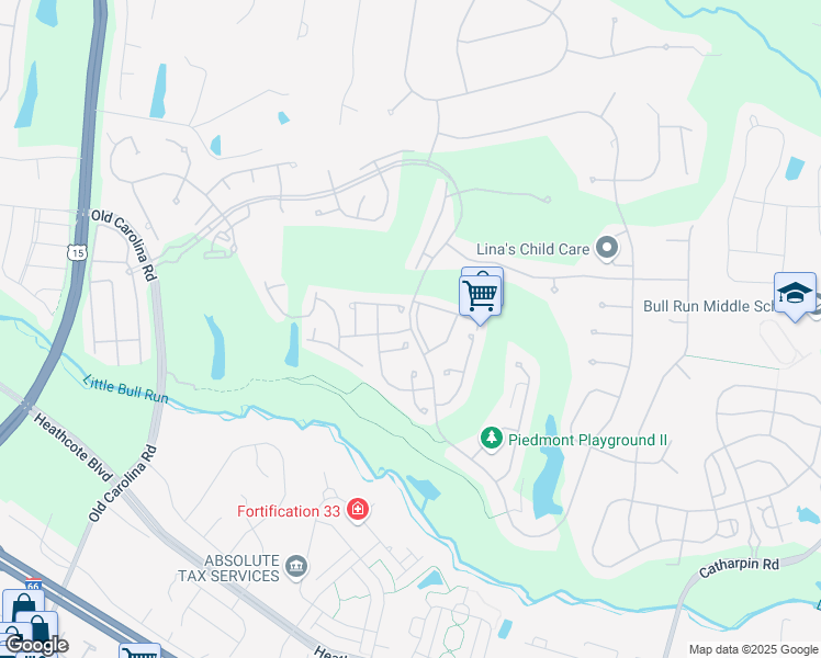 map of restaurants, bars, coffee shops, grocery stores, and more near 13728 Seneca Knoll Way in Haymarket