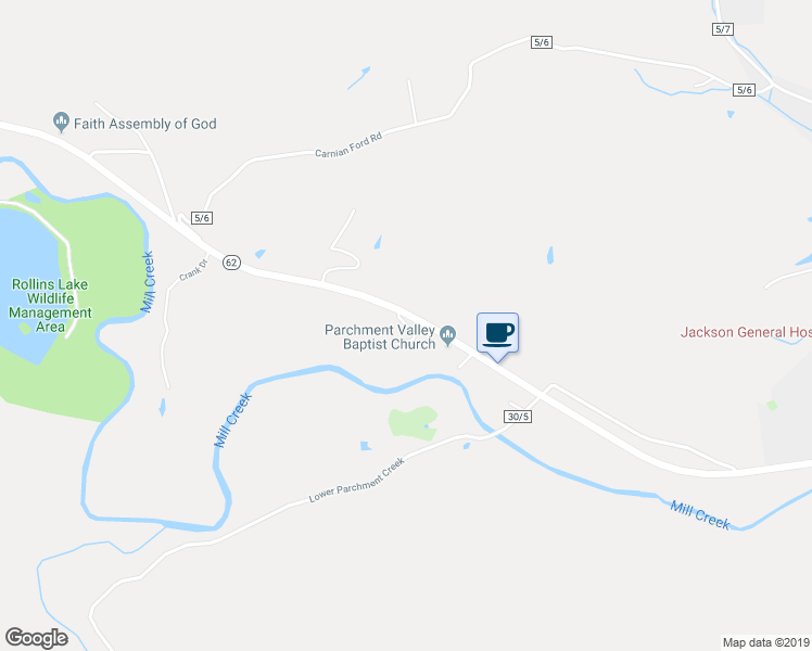 map of restaurants, bars, coffee shops, grocery stores, and more near Hudson Place in Ripley