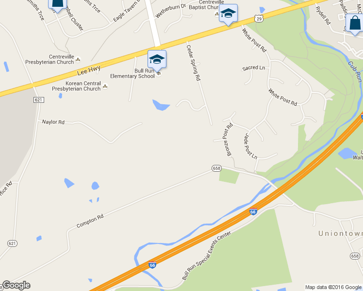 map of restaurants, bars, coffee shops, grocery stores, and more near 15150 Bronze Post Court in Centreville