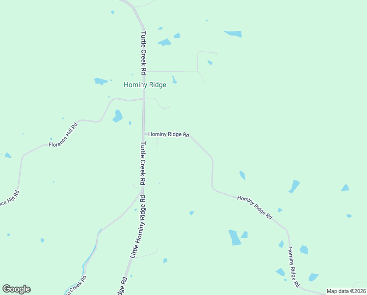 map of restaurants, bars, coffee shops, grocery stores, and more near 9559 Hominy Ridge Road in Florence