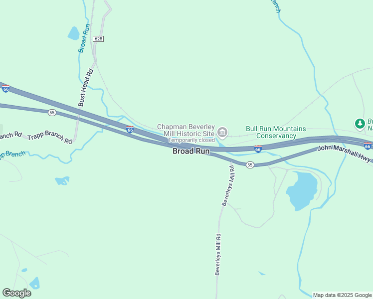 map of restaurants, bars, coffee shops, grocery stores, and more near 20137 John Marshall Highway in Broad Run