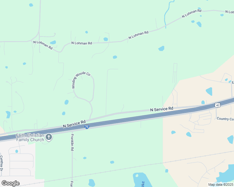 map of restaurants, bars, coffee shops, grocery stores, and more near 1535 East Service Road North in Wright City