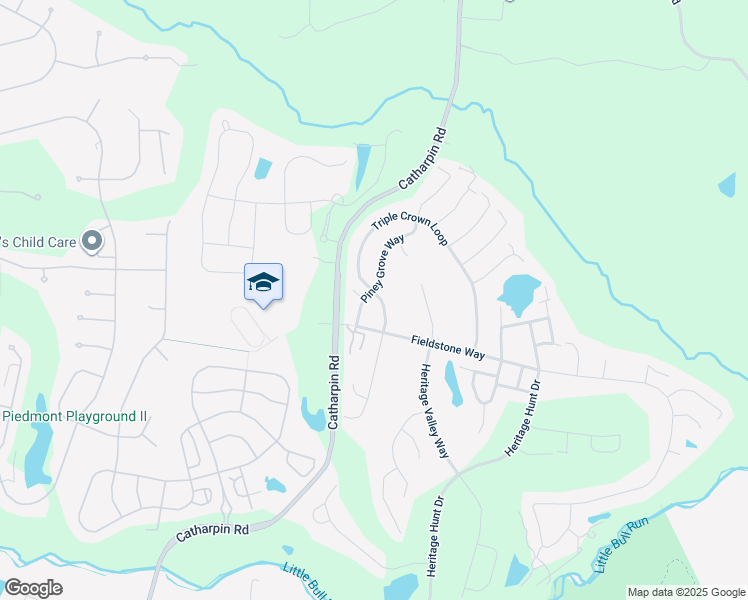 map of restaurants, bars, coffee shops, grocery stores, and more near 6083 Piney Grove Way in Gainesville