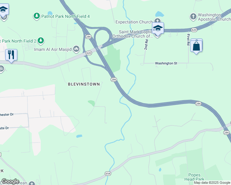 map of restaurants, bars, coffee shops, grocery stores, and more near 5511 Hope Park Road in Fairfax