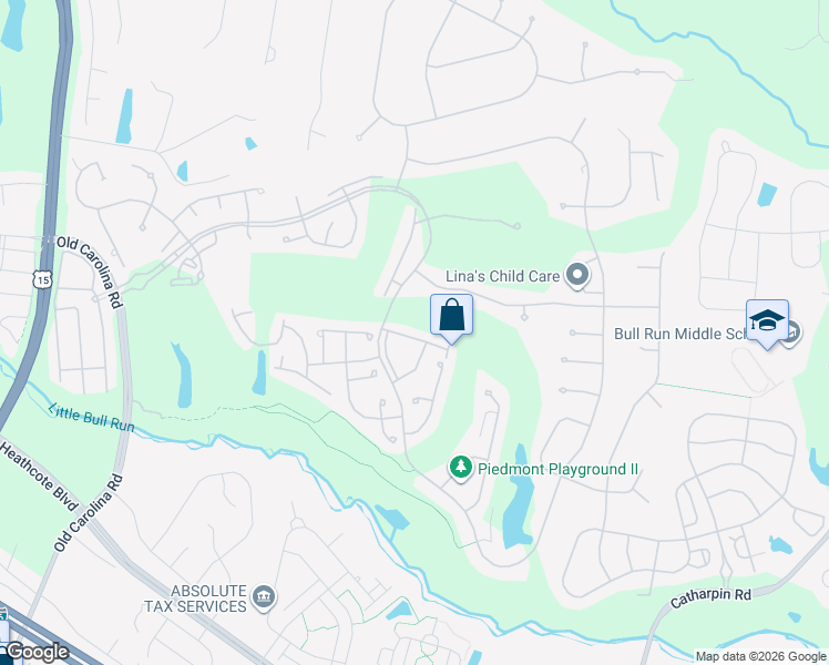 map of restaurants, bars, coffee shops, grocery stores, and more near 14376 Verde Place in Haymarket