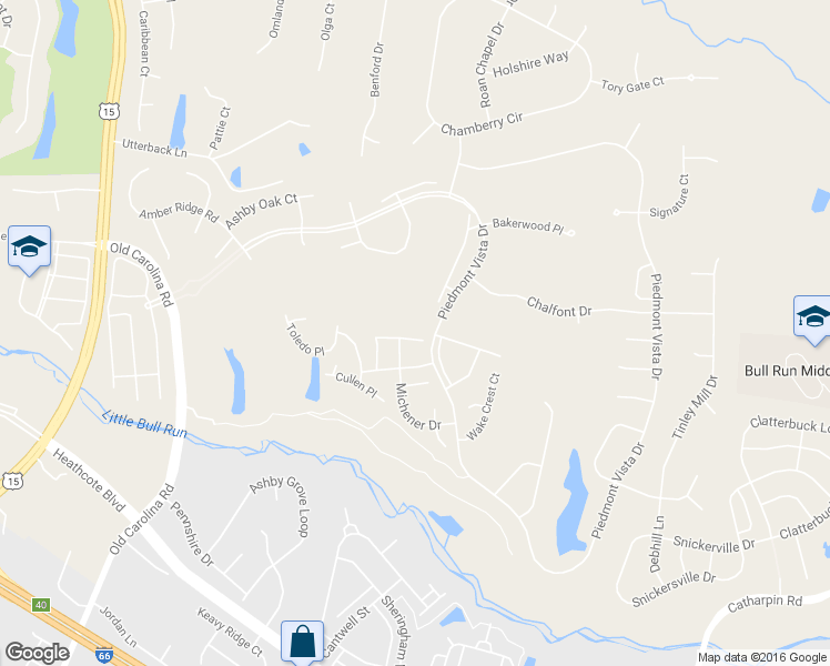 map of restaurants, bars, coffee shops, grocery stores, and more near 6012 Alderdale Place in Haymarket