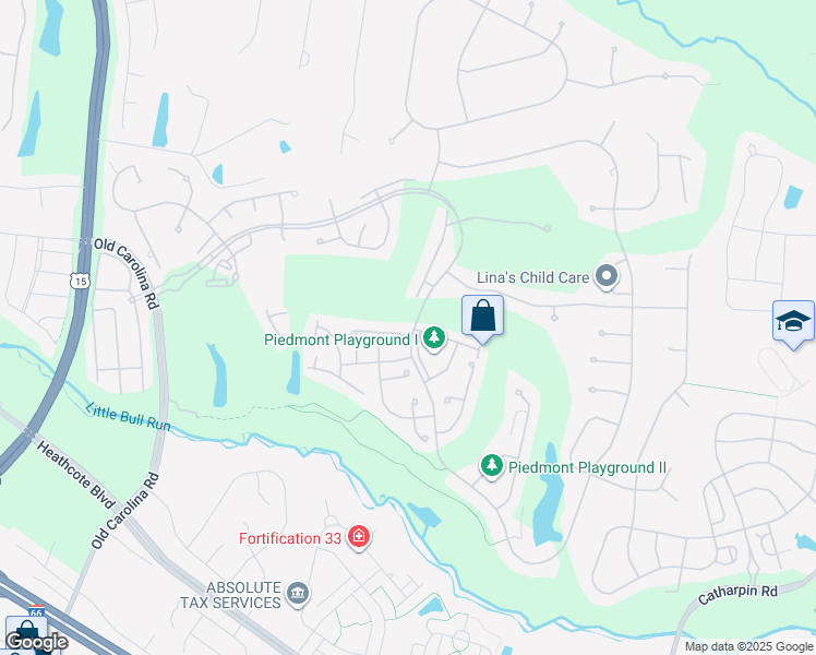 map of restaurants, bars, coffee shops, grocery stores, and more near 6000 Alderdale Place in Haymarket