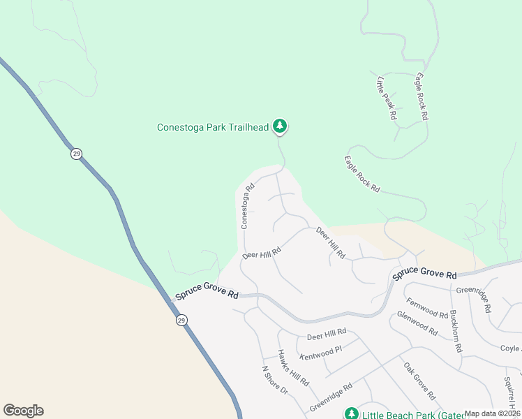 map of restaurants, bars, coffee shops, grocery stores, and more near 18239 Tigerwood Ct in Hidden Valley Lake