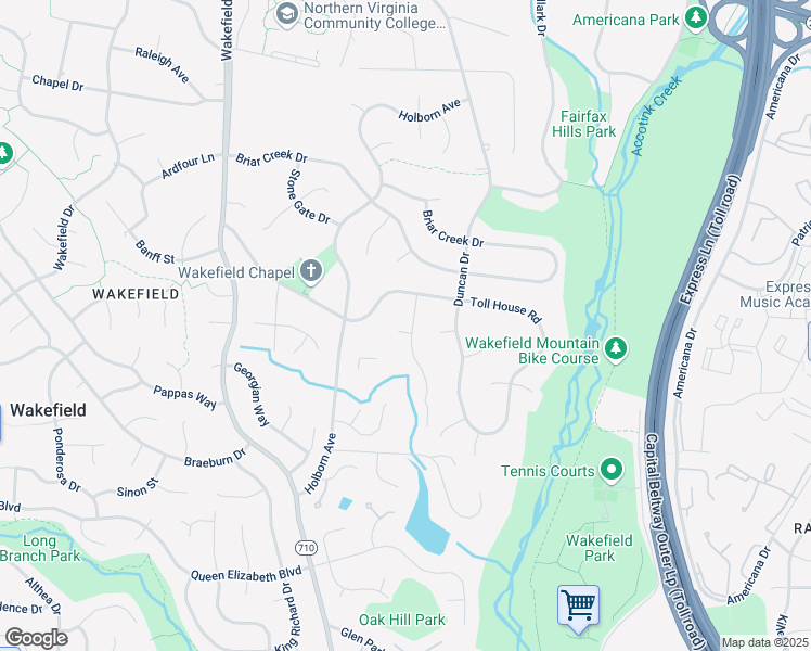 map of restaurants, bars, coffee shops, grocery stores, and more near 4606 Quarter Charge Drive in Annandale