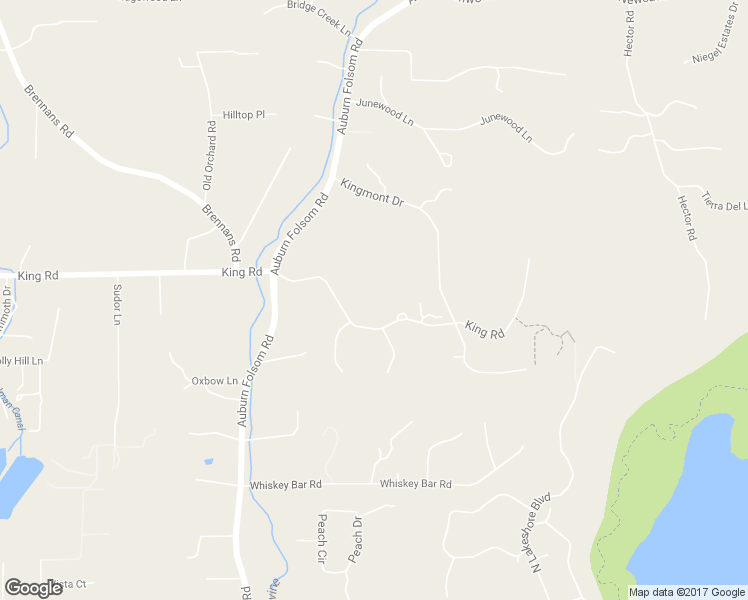 map of restaurants, bars, coffee shops, grocery stores, and more near 9475 King Road in Loomis