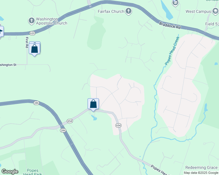 map of restaurants, bars, coffee shops, grocery stores, and more near 11420 Meath Drive in Fairfax