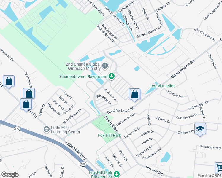 map of restaurants, bars, coffee shops, grocery stores, and more near 3269 Cog Wheel Station in Saint Charles