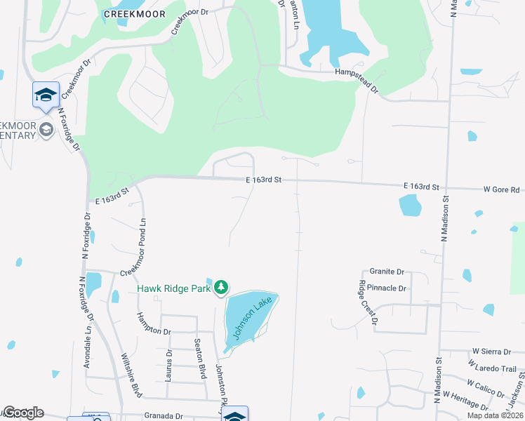 map of restaurants, bars, coffee shops, grocery stores, and more near 1112 E 163rd St in Raymore