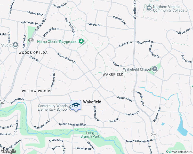 map of restaurants, bars, coffee shops, grocery stores, and more near 8702 Pappas Way in Annandale