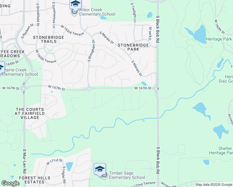 map of restaurants, bars, coffee shops, grocery stores, and more near 15736 West 171st Terrace in Olathe