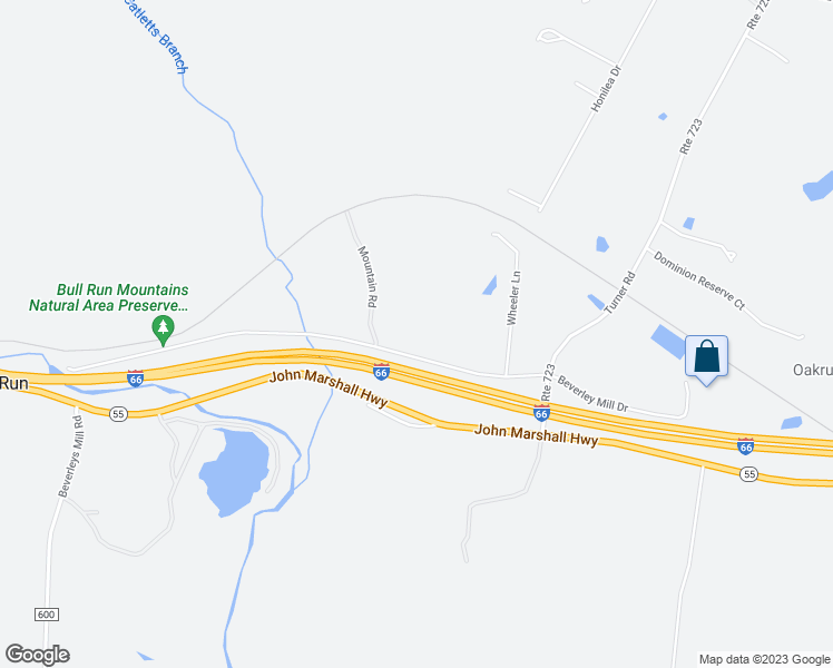 map of restaurants, bars, coffee shops, grocery stores, and more near 17200 Beverley Mill Drive in Broad Run