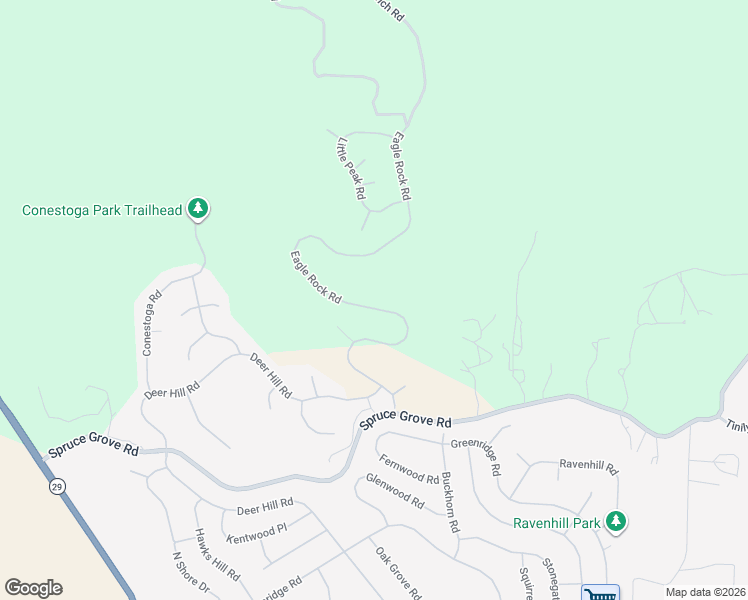 map of restaurants, bars, coffee shops, grocery stores, and more near 16268 Eagle Rock Road in Hidden Valley Lake