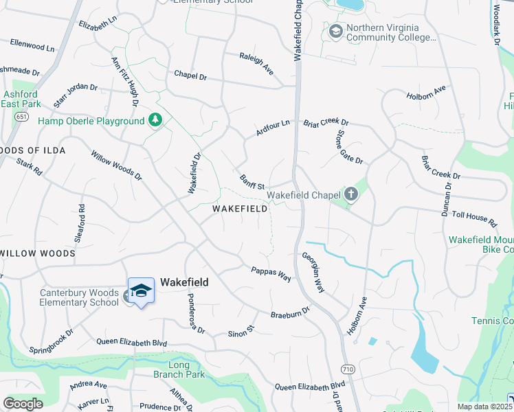 map of restaurants, bars, coffee shops, grocery stores, and more near 8600 Ordinary Way in Annandale