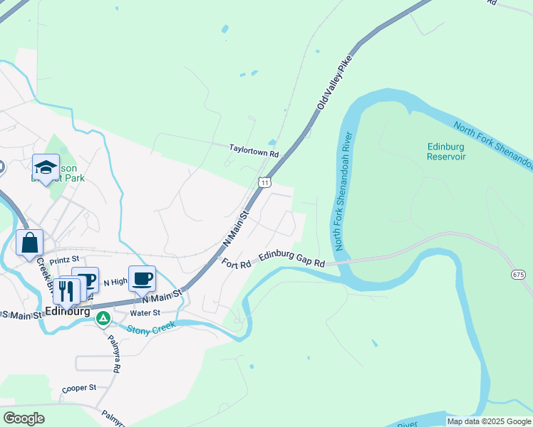 map of restaurants, bars, coffee shops, grocery stores, and more near 204 Princess Caroline Court in Edinburg