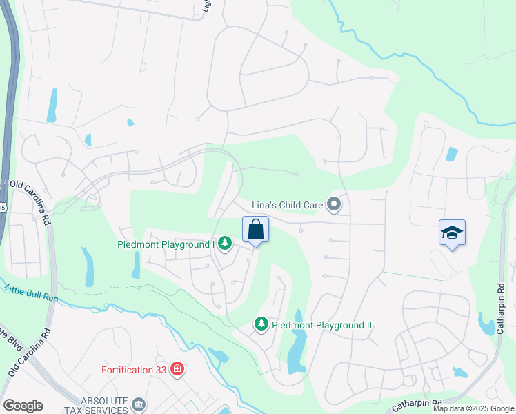 map of restaurants, bars, coffee shops, grocery stores, and more near 14376 Chalfont Drive in Haymarket