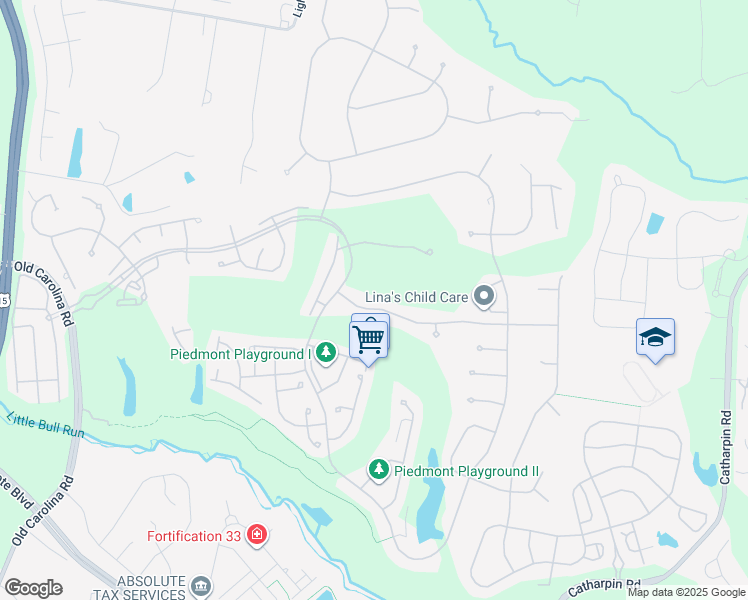 map of restaurants, bars, coffee shops, grocery stores, and more near 14376 Chalfont Drive in Haymarket