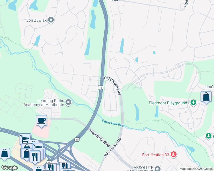map of restaurants, bars, coffee shops, grocery stores, and more near 6068 Popes Creek Place in Haymarket
