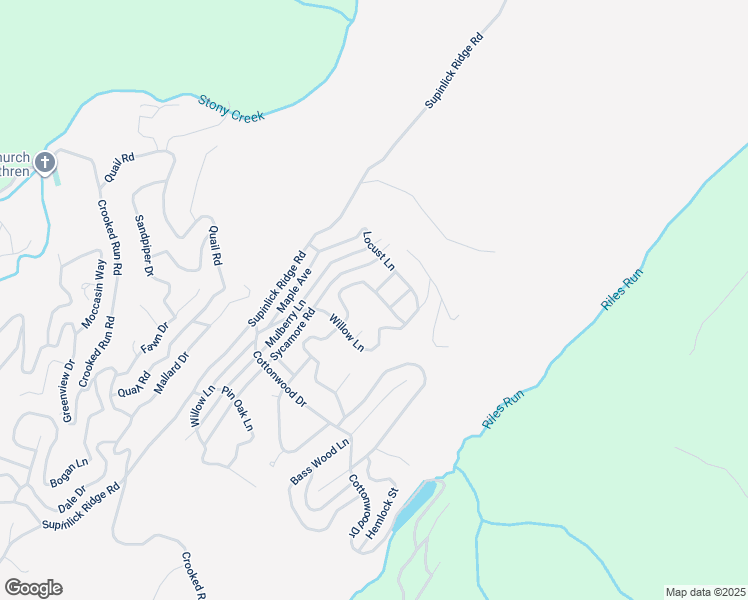 map of restaurants, bars, coffee shops, grocery stores, and more near 544 Ironwood Drive in Mount Jackson