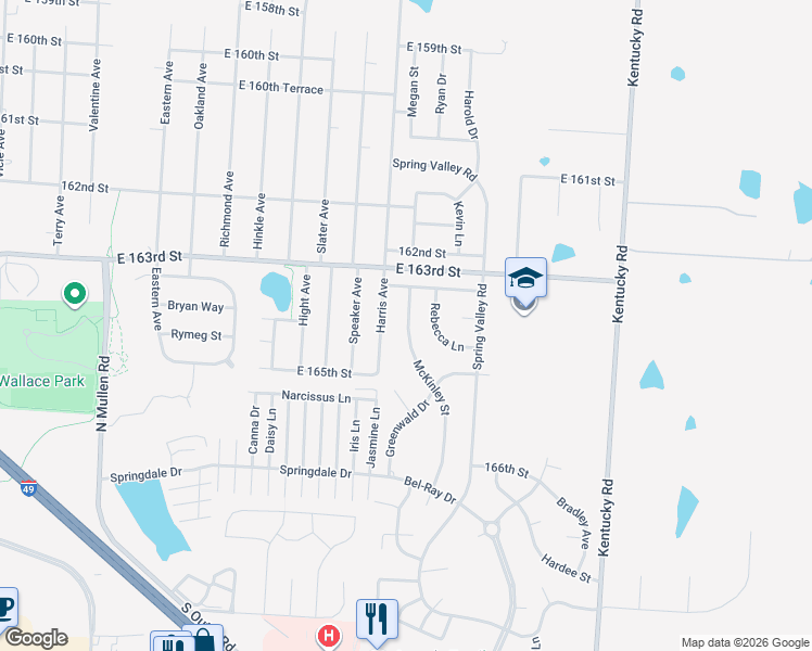 map of restaurants, bars, coffee shops, grocery stores, and more near 16316 McKinley Street in Belton