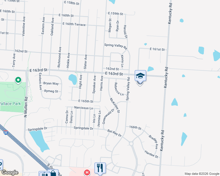 map of restaurants, bars, coffee shops, grocery stores, and more near 16316 McKinley Street in Belton