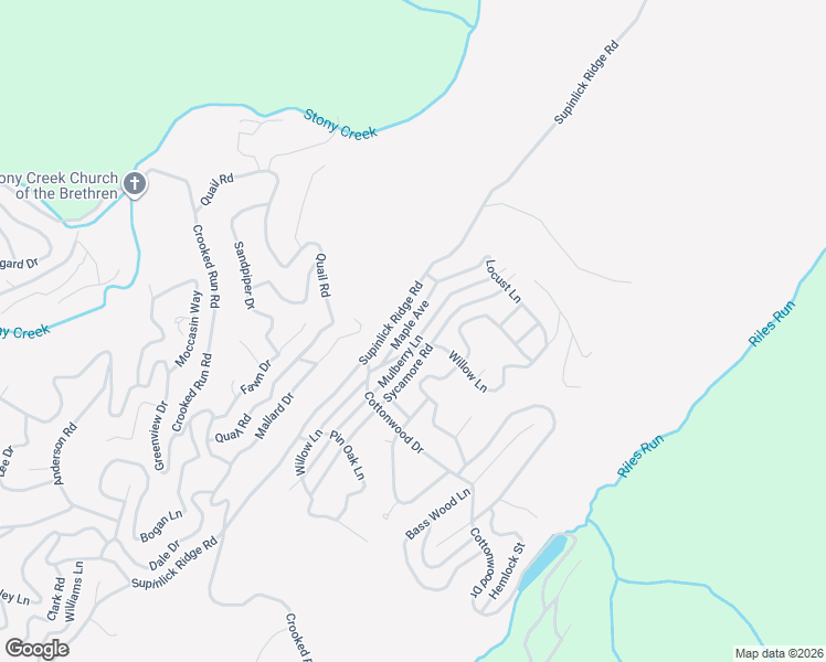 map of restaurants, bars, coffee shops, grocery stores, and more near 100 Maple Avenue in Mount Jackson