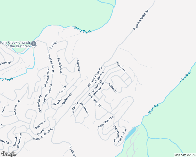 map of restaurants, bars, coffee shops, grocery stores, and more near 100 Maple Avenue in Mount Jackson