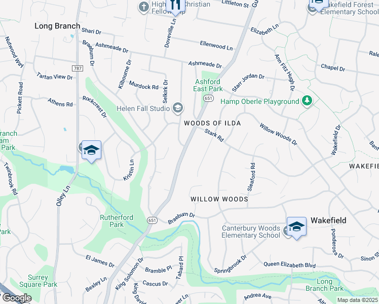 map of restaurants, bars, coffee shops, grocery stores, and more near 4501 Guinea Road in Annandale