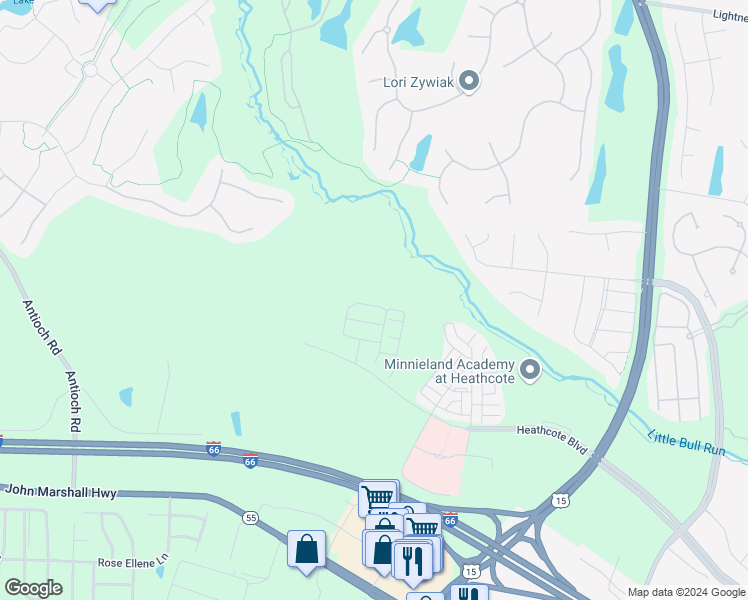 map of restaurants, bars, coffee shops, grocery stores, and more near 6077 Camerons Ferry Drive in Haymarket