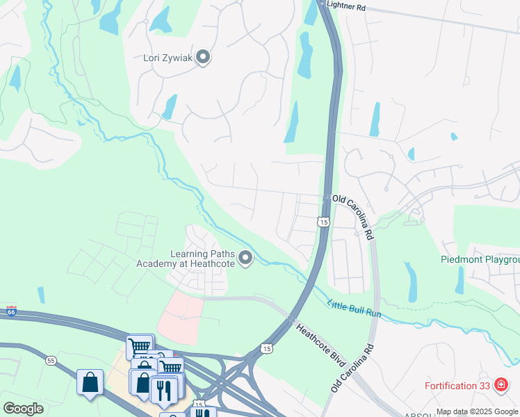 map of restaurants, bars, coffee shops, grocery stores, and more near 5973 Spout Spring Court in Haymarket