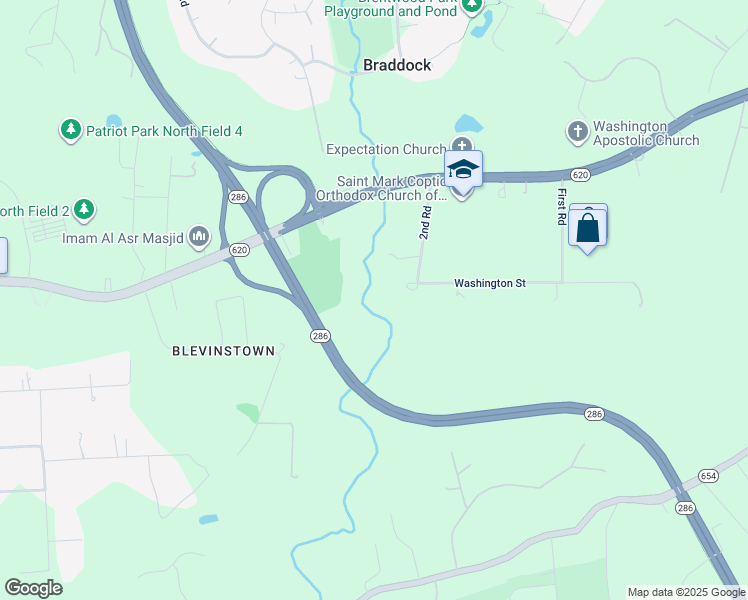 map of restaurants, bars, coffee shops, grocery stores, and more near 12019 Washington Street in Fairfax